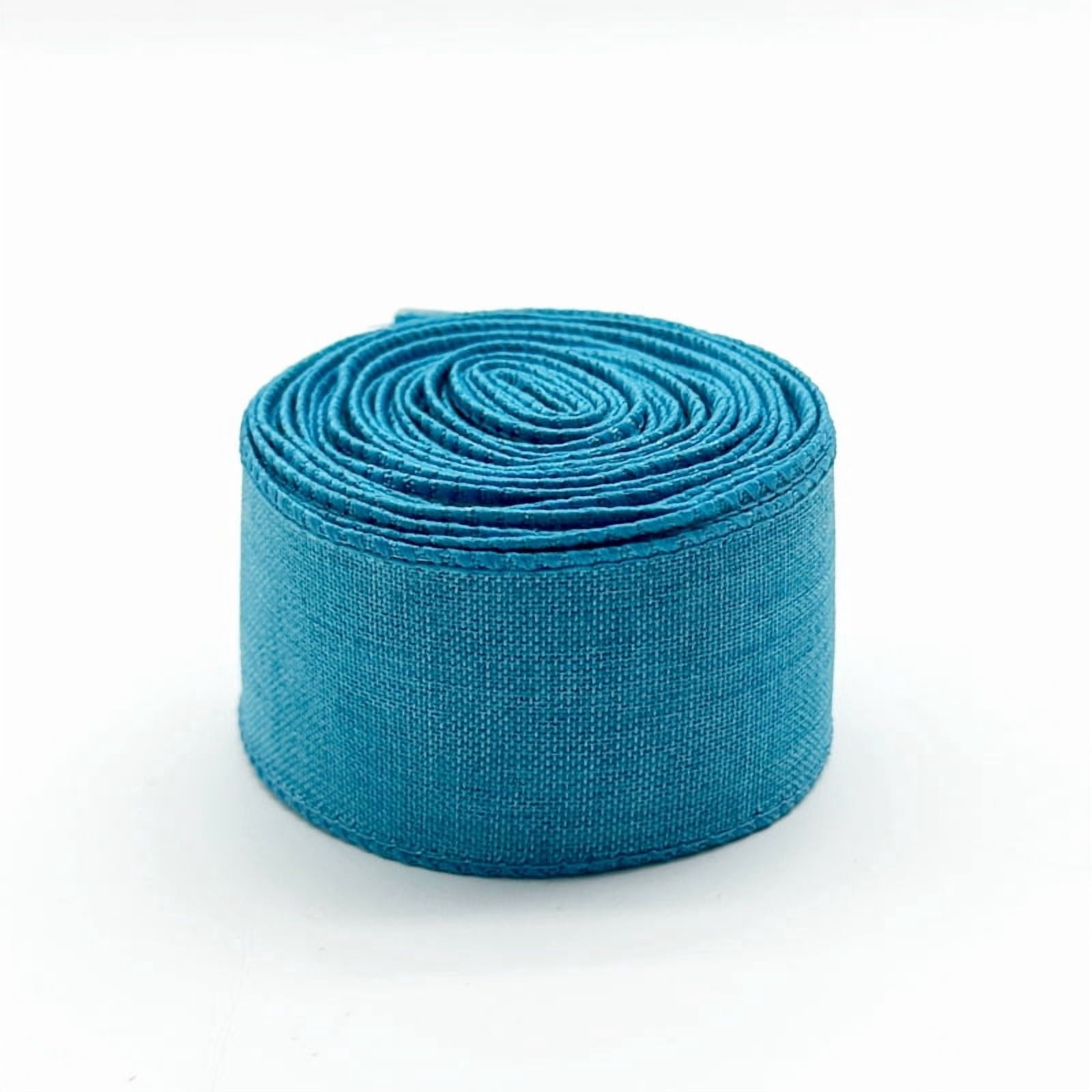 Xiao Hua Christmas Ribbon 5 pieces -2.48 inches wide x 10 yards long blue ribbon, perfect for farmhouse decoration ribbons, gift wrapping ribbons, holiday decoration Christmas tree ribbons