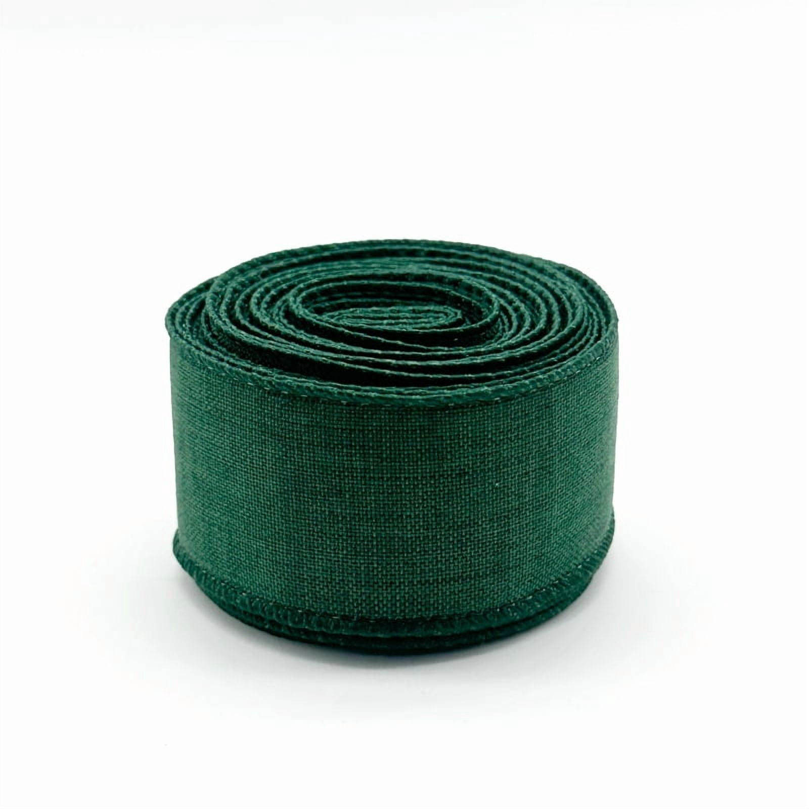 Xiao Hua Christmas Ribbon 5 pieces -2.48 inches wide x 10 yards long green ribbon, perfect for farmhouse decoration ribbons, gift wrapping ribbons, holiday decoration Christmas tree ribbons