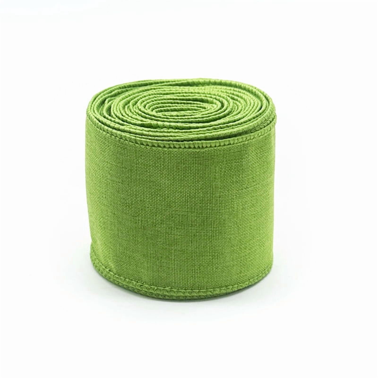 Xiao Hua Christmas Ribbon 5 pieces -2.48 inches wide x 10 yards long light green ribbon, perfect for farmhouse decoration ribbons, gift wrapping ribbons, holiday decoration Christmas tree ribbons