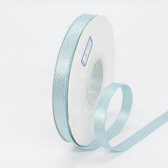 Xiao Hua Christmas packaging tape -2 rolls of light blue glitter tape with a width of 0.39 inches, glitter fabric tape, used as a fine craft tape for gift packaging and Christmas decoration