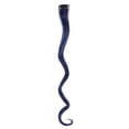 thumbnail image 1 of Xiao Hua Colored Hair Extensions 6 PCS 18 Inch Clip in Hair Extensions Rainbow One Color Party Highlight Long Wavy Synthetic Hairpiece for Women Gifts Party,Navy Blue, 1 of 2