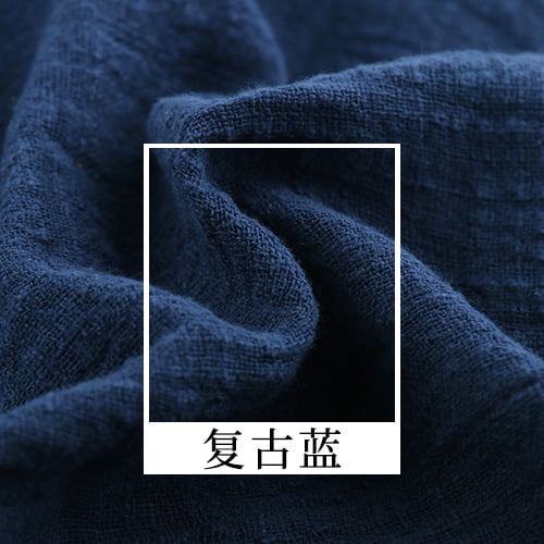 Xiao Hua Cotton Hemp Sewing Clothing Fabric -1 piece, 39.37 51.18 inches, Dark Blue, DIY home decoration materials such as tablecloths, dresses, shirts, napkins, etc