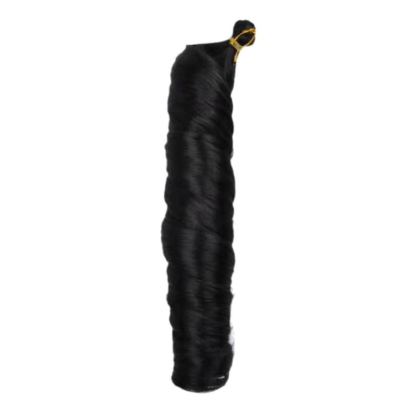 Xiao Hua Crochet Hair Extensions -1 Piece, 28 Inches Long, Bohemian Crochet Braided Hair, Non Shedding Crochet Braided Wig, Hair Protection Styling Curly Synthetic Wig, Black