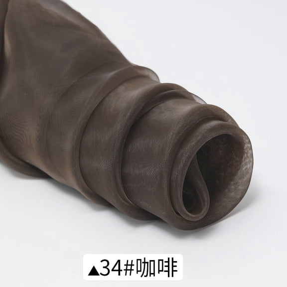 Xiao Hua Dark Brown Transparent Mesh Fabric -1 Piece, 39.37 59.06 Inches, Perfect For Wedding Dresses, Pillowcases, Tablecloths, And Diy Crafts Sewing Projects