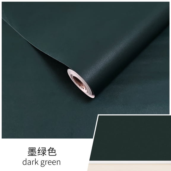 Xiao Hua Dark Green self-adhesive wallpaper 196.85 * 7.87 inches 1 roll - waterproof and oil resistant vinyl, ideal for upgrading kitchen countertop drawer lining DIY furniture