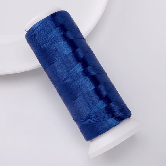 Xiao Hua Deep Blue Embroidery Thread -1 Roll, 1312.34Yd Long, Polyester Velvet Thread, Used For Hand Embroidery, Bead Thread, And Various Diy Crafts Decorative Stitching