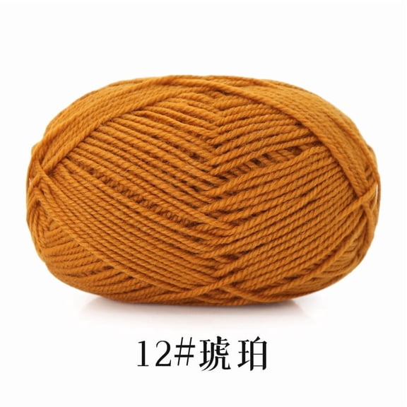 Xiao Hua Deep Orange 50g Single Twisted Wool Blended Yarn, Lightweight Spinning and Scarf Hat Yarn, Perfect for DIY Knitting, Handmade Accessories and Comfortable Crafts
