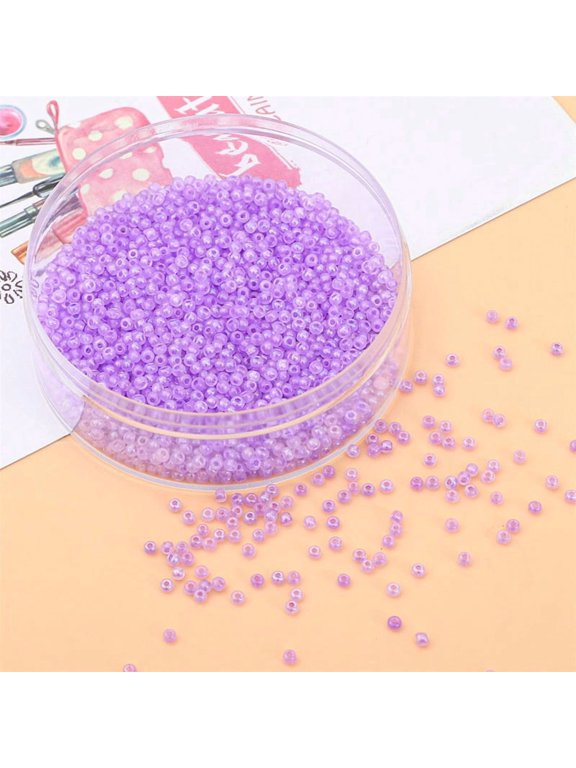 Deep Purple 2Mm Glass Bead -20G, Ideal For Bead Embroidery, Tassels, Earrings, And Keychain Craftsmanship, Suitable For Jewelry Designers