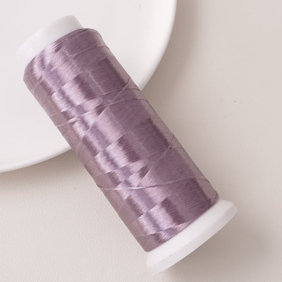 Xiao Hua Deep Purple Embroidery Thread -1 Roll, 1312.34Yd Long, Polyester Velvet Thread, Used For Hand Embroidery, Bead Thread, And Various Diy Crafts Decorative Stitching