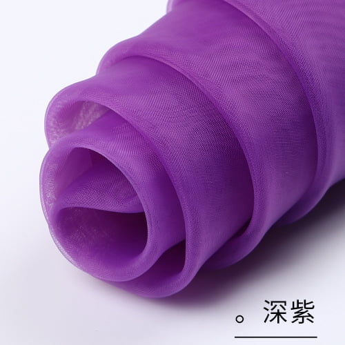 Xiao Hua Deep Purple transparent chiffon fabric -1 piece, 39.37  59.06 inch transparent chiffon fabric is silky and elegant, suitable for wedding decoration and activities