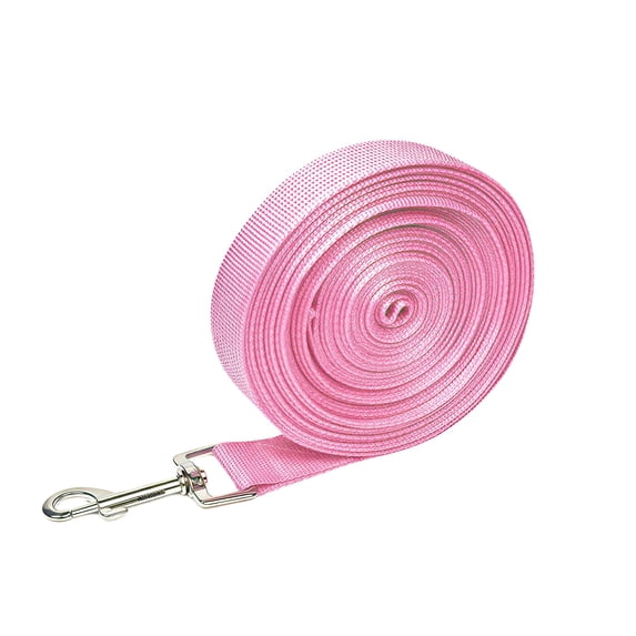 Xiao Hua Durable Nylon Dog Rope, 10 feet in length, suitable for walking and training dogs of medium to large size, pink, 1 piece.