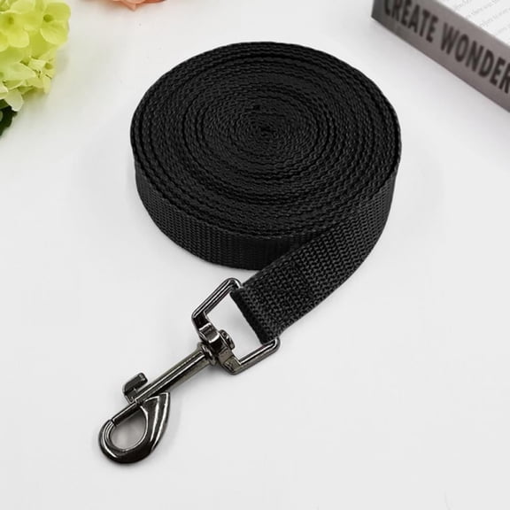 Xiao Hua Durable Nylon Dog Rope, 50 feet in length, suitable for walking and training dogs of medium to large size, black, 1 piece.