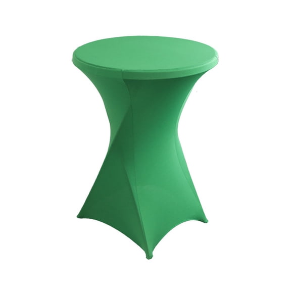 Xiao Hua Elastic Cocktail Tablecloth - Suitable for high legged round tables, bar tables, round kitchen tables, and high legged tables, 1 piece, 23.6 * 43.3 inches, green