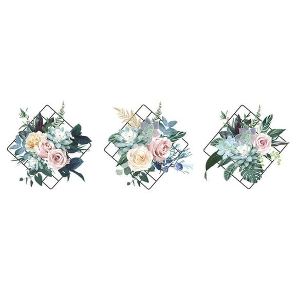 Xiao Hua Fresh Flowers Tear and Paste Wall Decor Removable Mural Stickers Home Decor For Bedrooms Bathrooms TV Walls Art Decor Windows, Floors, Walls, Furniture