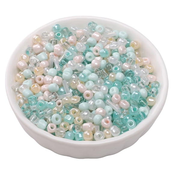 Xiao Hua Glass Rice Beads 40g - Mixed Color Opaque Transparent Mixed 2mm Small Beads, Bracelet, Necklace, Earring Jewelry Making Kit, Bead Weaving and Weaving DIY Supplies, A007