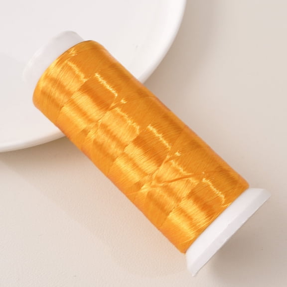 Xiao Hua Golden Embroidery Thread -1 Roll, 1312.34Yd Long, Polyester Velvet Thread, Used For Hand Embroidery, Bead Thread, And Various Diy Crafts Decorative Stitching