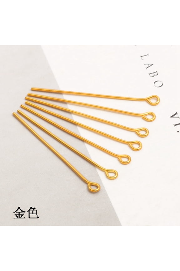 Golden Pin 200PCS-0.79*0.03 inch Jewelry Making, Handmade End Ring Design Earring Pendant Accessory, Reusable Homemade Bracelet Pendant Connector Craft Pin