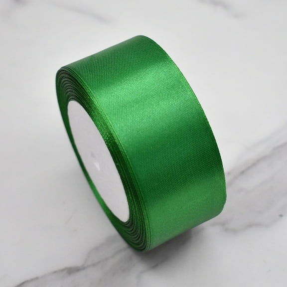 Xiao Hua Grass Green Wide Polyester Ribbon 1.57 inches x 25 yards - Soft dangling ribbon for gift wrapping, gift basket bow making, DIY crafts, and party decorations, 1 piece