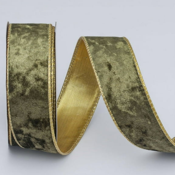 Xiao Hua Grass green Velvet Ribbon -1 1.57-inch wide, 10 yard long gift wrapping ribbon, Christmas wedding party decoration and bow making ribbon, DIY crafts