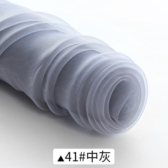 Xiao Hua Gray Transparent Mesh Fabric -1 Piece, 39.37 59.06 Inches, Perfect For Wedding Dresses, Pillowcases, Tablecloths, And Diy Crafts Sewing Projects