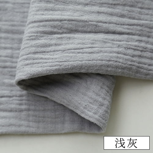 Xiao Hua Gray lightweight texture cotton yarn fabric -1 piece, 39.37  53.15 inches soft breathable gauze, DIY dress craft sewing material summer top towel project