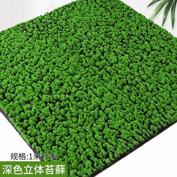 Xiao Hua Green Artificial Moss Floor Mat -1 Piece, 39.37 39.37 Inches, With Natural Appearance Texture, Very Suitable For Indoor And Outdoor Decoration, Diy Craft Grass Mat, Style 17