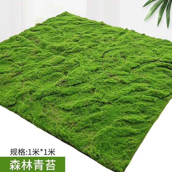 Xiao Hua Green Artificial Moss Floor Mat -1 Piece, 39.37 39.37 Inches, With Natural Appearance Texture, Very Suitable For Indoor And Outdoor Decoration, Diy Craft Grass Mat, Style 18