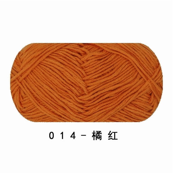 Xiao Hua Handmade Deep Orange Soft Knitted Yarn 40g-1 Roll - High-Quality Soft Acrylic Lightweight Crochet Yarn, Easy To Use, Suitable For Beginners And Adults To Practice