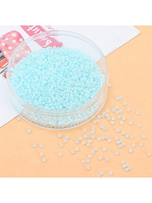 Light Blue 2Mm Glass Bead -20G, Ideal For Bead Embroidery, Tassels, Earrings, And Keychain Craftsmanship, Suitable For Jewelry Designers