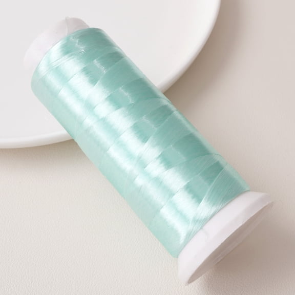 Xiao Hua Light Blue Embroidery Thread -1 Roll, 1312.34Yd Long, Polyester Velvet Thread, Used For Hand Embroidery, Bead Thread, And Various Diy Crafts Decorative Stitching