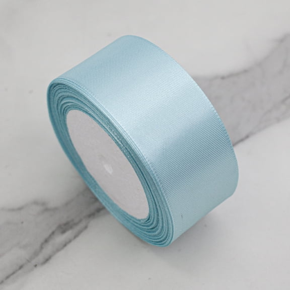 Xiao Hua Light Blue Wide Polyester Ribbon 1.57 inches x 25 yards - Soft dangling ribbon for gift wrapping, gift basket bow making, DIY crafts, and party decorations, 1 piece