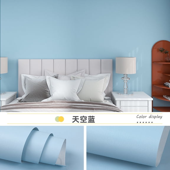 Xiao Hua Light Blue self-adhesive wallpaper 118.11 * 15.75 inches 1 roll - waterproof and oil resistant vinyl, ideal for upgrading kitchen countertop drawer lining DIY furniture