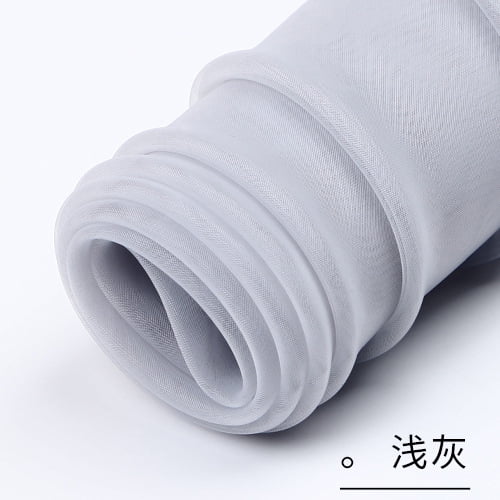 Xiao Hua Light Gray transparent chiffon fabric -1 piece, 39.37  59.06 inch transparent chiffon fabric is silky and elegant, suitable for wedding decoration and activities