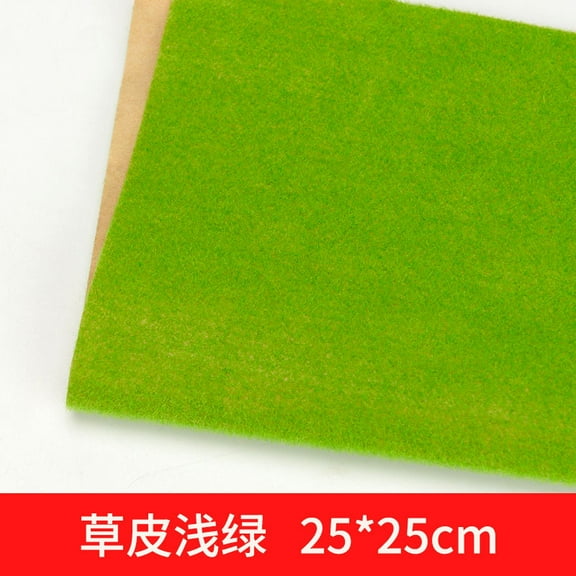 Xiao Hua Light Green Nylon Artificial Model Grass Mat -8 Pieces, 9.84 9.84 Inches, Three-Dimensional Railway Layout Model Grass Mat, Building Micro Landscape Model Artificial Turf