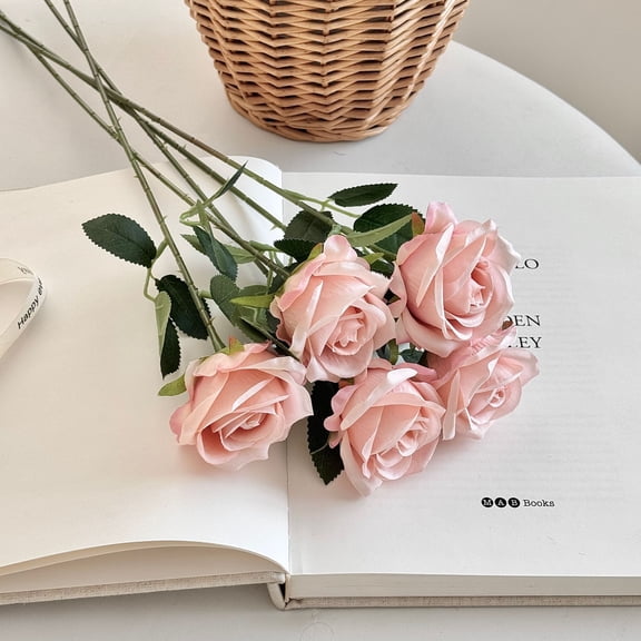 Xiao Hua Light Pink Artificial Rose -12 Pieces, 19.69 2.76 Inches, Single Long Stem Artificial Flower, Used For Bridal Bouquets, Wedding Arches, And Home Party Decorations