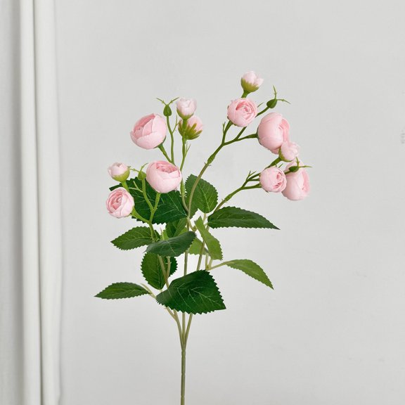 Xiao Hua Light Pink Simulated Camellia 4 Pieces, 18.11 Inches, Petals Fluffy And Layered, Vase Decoration Artificial Flowers, Wedding And Party Decoration Diy Bouquet Decoration
