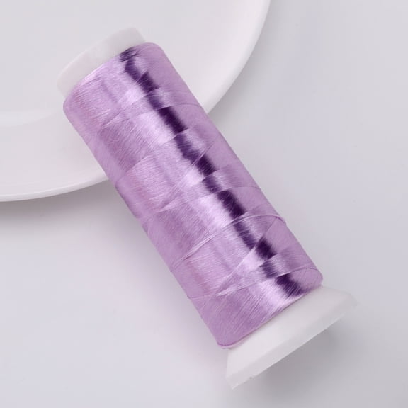 Xiao Hua Light Purple Embroidery Thread -1 Roll, 1312.34Yd Long, Polyester Velvet Thread, Used For Hand Embroidery, Bead Thread, And Various Diy Crafts Decorative Stitching