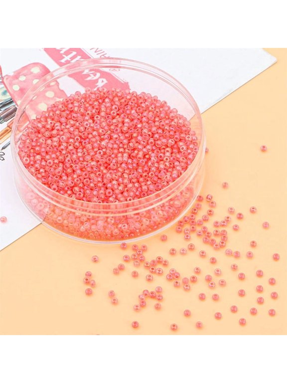 Light Red 4Mm Glass Bead -20G, Ideal For Bead Embroidery, Tassels, Earrings, And Keychain Craftsmanship, Suitable For Jewelry Designers