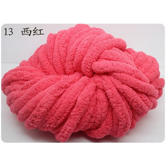 Xiao Hua Light Red Coarse Spun Craft Yarn 1 Roll 250g - Ultra Soft Plush Feel, Suitable For Beginners' Plush Scarves Four Season Yarn Winter Comfortable Handmade Project