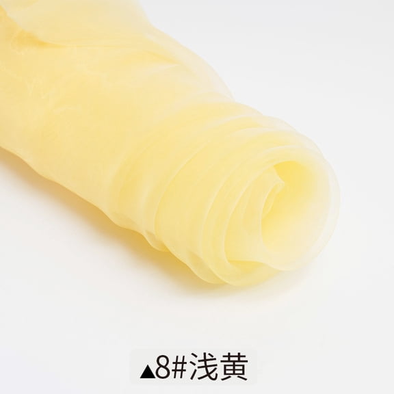 Xiao Hua Light Yellow Transparent Mesh Fabric -1 Piece, 39.37  59.06 Inches, Perfect For Wedding Dresses, Pillowcases, Tablecloths, And Diy Crafts Sewing Projects