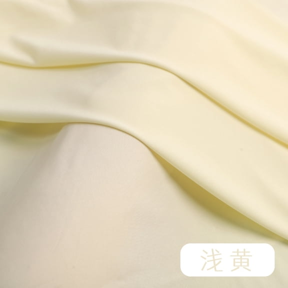 Xiao Hua Light Yellow silky soft fabric -1 piece, 39.37 68.9 inches satin fabric, suitable for wedding decoration crafts sewing, shirts, underwear, and elegant event decoration