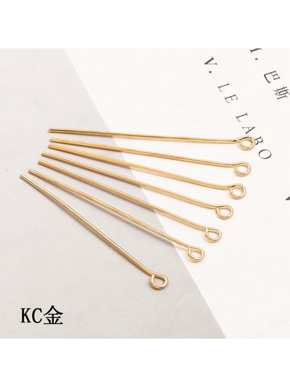 Light golden Pin 200PCS-0.94 inch Jewelry Making, Handmade End Ring Design Earring Pendant Accessory, Reusable Homemade Bracelet Pendant Connector Craft Pin