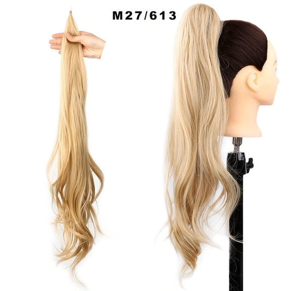 Xiao Hua Long Wavy Ponytail Wig -1 Piece, 32 Inches, Heat-Resistant Synthetic Wavy Ponytail Extension Braid, Daily Wear Wig, All Day Safe Fit, Suitable For Various Styles, Style 3
