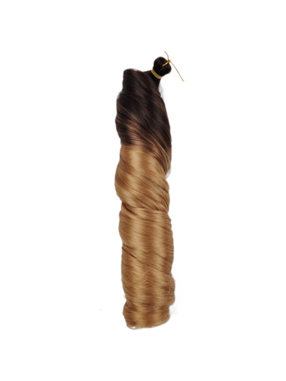 Loose Wave Spiral Curl Crochet Hair Curl Braiding Hair 24Inchs 6Packs Synthetic Braids Pre Stretched Braiding HairBrown and Blond