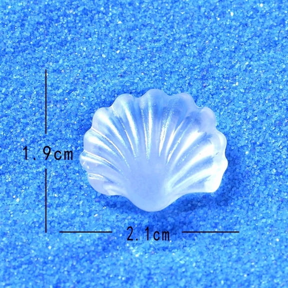 Xiao Hua Luminous Mini Resin White Conch - 20 Pieces, 0.83 0.75 Inches, Luminous Mini Marine Creatures for Fish Tank Decoration, DIY Crafts & Micro Landscape Ornaments