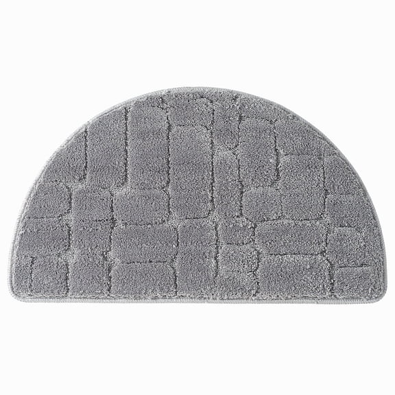 Xiao Hua Luxury Bathroom Rug Mat, Extra Soft and Absorbent Microfiber Bath Rugs, Non-Slip Plush Shaggy Bath Carpet, Machine Wash Dry, Bath Mats for Bathroom Floor,Half circle (dark gray)