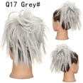 thumbnail image 1 of Xiao Hua Messy wig and hair accessory, 1 piece of 5.9 * 5.12 * 3.94-inch fluffy textured wavy hair loop, pre fluffy headband style elastic band wig hair loop, grey, 1 of 2