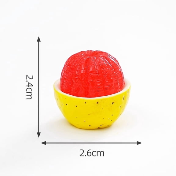 Xiao Hua Micro Landscape Mini Resin Simulated Pomelo Model -12 Pieces, 1.02 * 0.94 Inches, DIY Decoration And Bonsai Decoration Ornaments For Micro Landscape Gardens