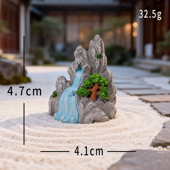Xiao Hua Micro Landscape Model Garden Accessories - 10-Piece Set, 1.61" Wide x 1.85" High, Handmade Chinese Micro Landscape Crafts, Mini Statue For Fish Tank And Flower Pot Decoration
