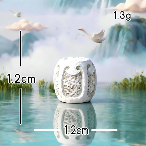 Xiao Hua Micro Landscape Model Garden Accessories - 20-Piece Set, 0.47" Wide x 0.47" High, Handmade Chinese Micro Landscape Crafts, Mini Statue For Fish Tank And Flower Pot Decoration